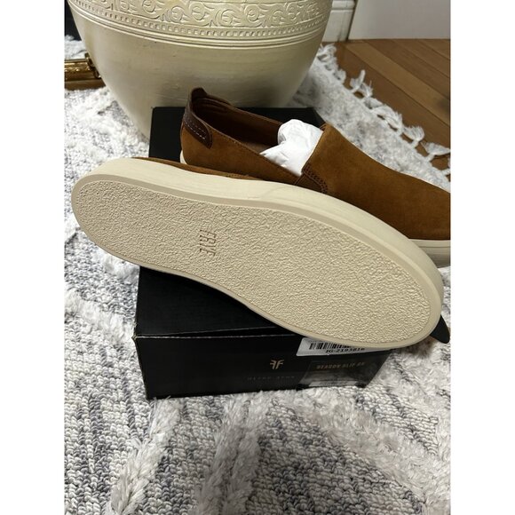 NWB Frye Men's Beacon Suede Leather Slip On Sneakers in Brown Sz 10 US - Picture 7 of 8